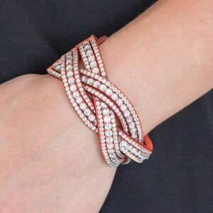Paparazzi Jewelry Accessories - Bring On The Bling - Orange Bracelet - Vintage